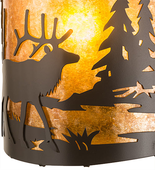 Meyda Tiffany Elk At Lake 190525 Wall Light - Timeless Bronze