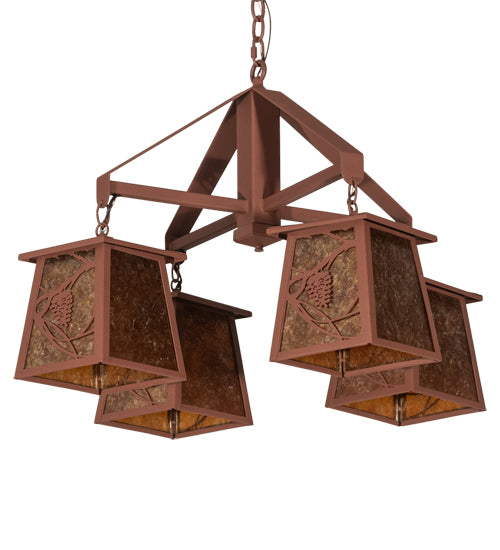 Meyda Tiffany Whispering Pines 19055 Chandelier Light - Rust