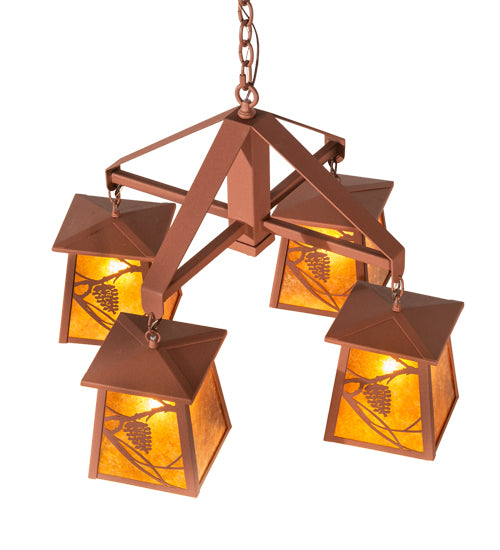 Meyda Tiffany Whispering Pines 19055 Chandelier Light - Rust