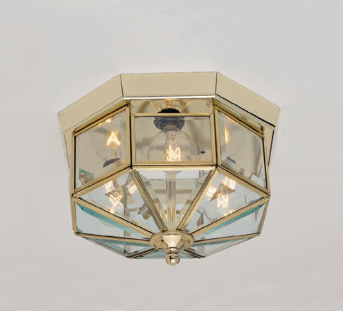 Forte Flush Mount Polished Brass 6012-2 Ceiling Light - Polished Brass