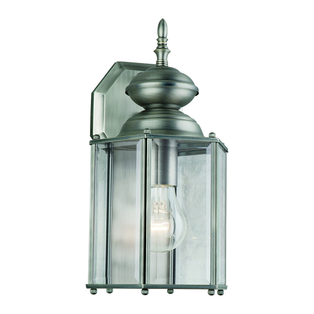 Forte Lighting 1007-01-54  One Light Outdoor Lantern Outdoor Pewter, Nickel, Silver