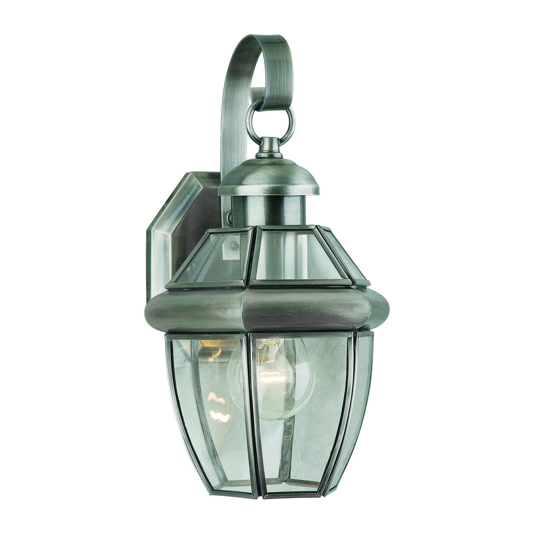 Forte Lighting 1101-01-34  One Light Outdoor Lantern Outdoor Pewter, Nickel, Silver