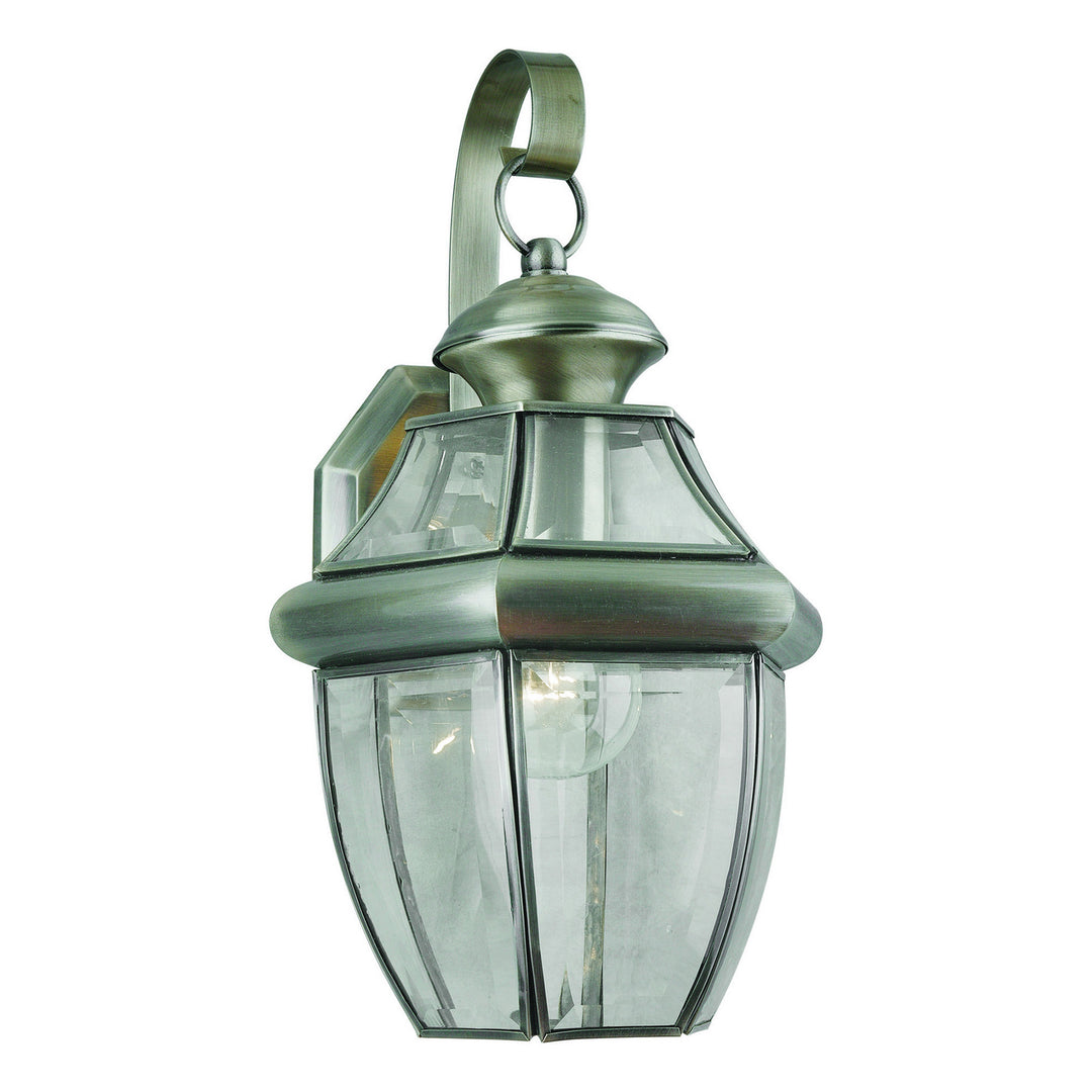 Forte Lighting 1201-01-34  One Light Outdoor Lantern Outdoor Pewter, Nickel, Silver