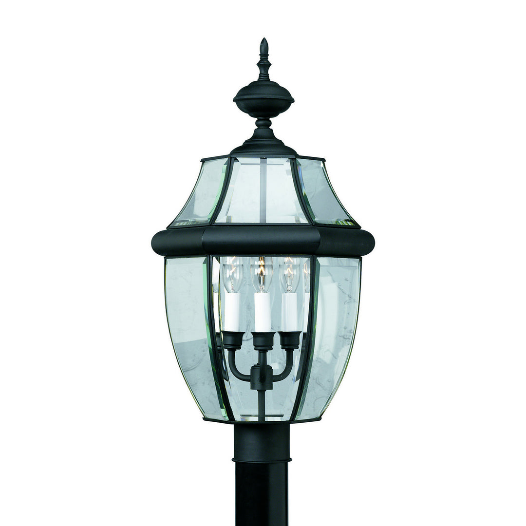 Forte Lighting 1604-03-04  Three Light Outdoor Post Mount Outdoor Black