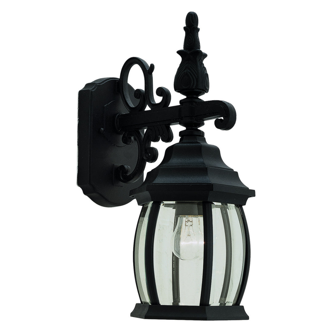 Forte Lighting 1700-01-04  One Light Outdoor Lantern Outdoor Black