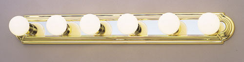 Forte Lighting 5245-06-25 Vanity Bb Six Light Bath Strip Utility Light Two-Tone