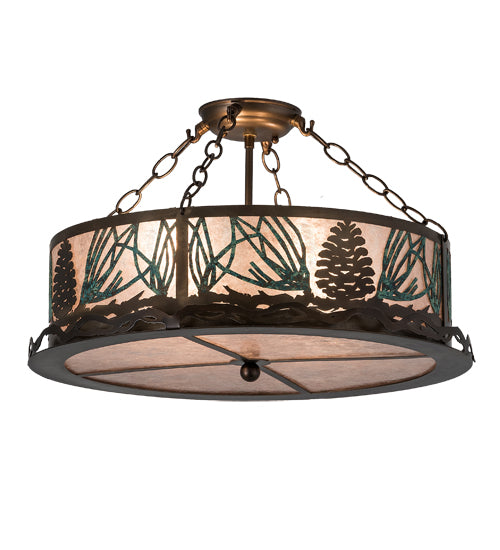 Meyda Tiffany Mountain Pine 191691 Ceiling Light - Antique Copper