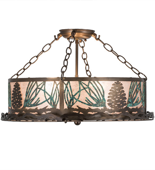 Meyda Tiffany Mountain Pine 191691 Ceiling Light - Antique Copper