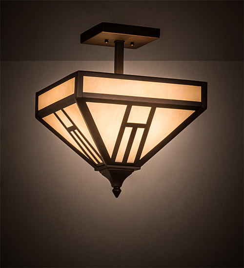 Meyda Tiffany H" Mission" 191901 Ceiling Light - Mahogany Bronze