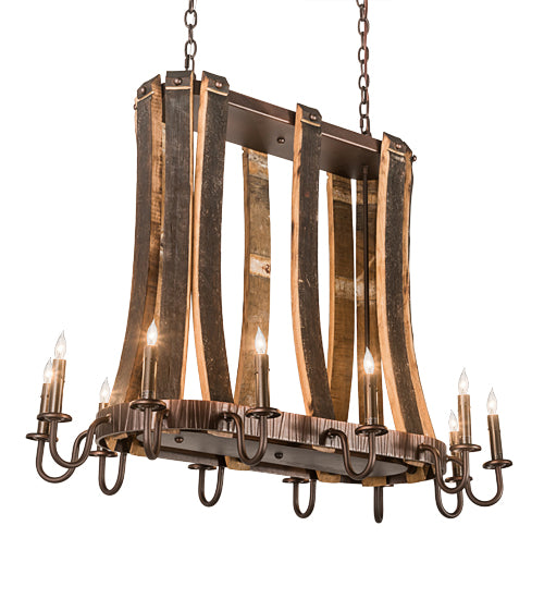 Meyda Tiffany Barrel Stave 191902 Pendant Light - Mahogany Bronze