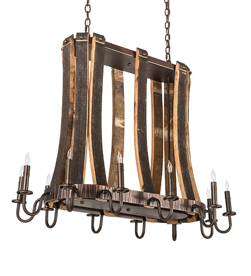 Meyda Tiffany Barrel Stave 191902 Pendant Light - Mahogany Bronze