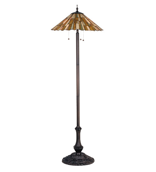 Meyda Tiffany Lighting 19194 Delta Three Light Floor Lamp Lamp Bronze / Dark