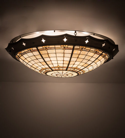 Meyda Tiffany Fleur-De-Lite 191949 Ceiling Light - Mahogany Bronze