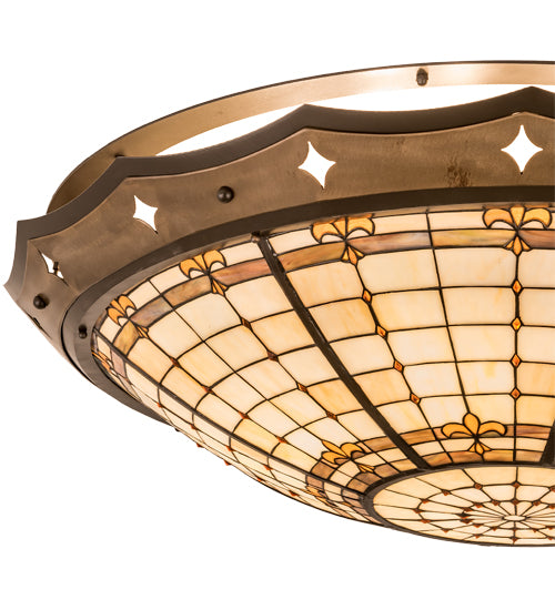 Meyda Tiffany Fleur-De-Lite 191949 Ceiling Light - Mahogany Bronze