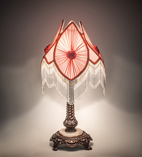 Meyda Tiffany Lighting 19226 Fabric & Fringe One Light Accent Lamp Lamp Bronze / Dark