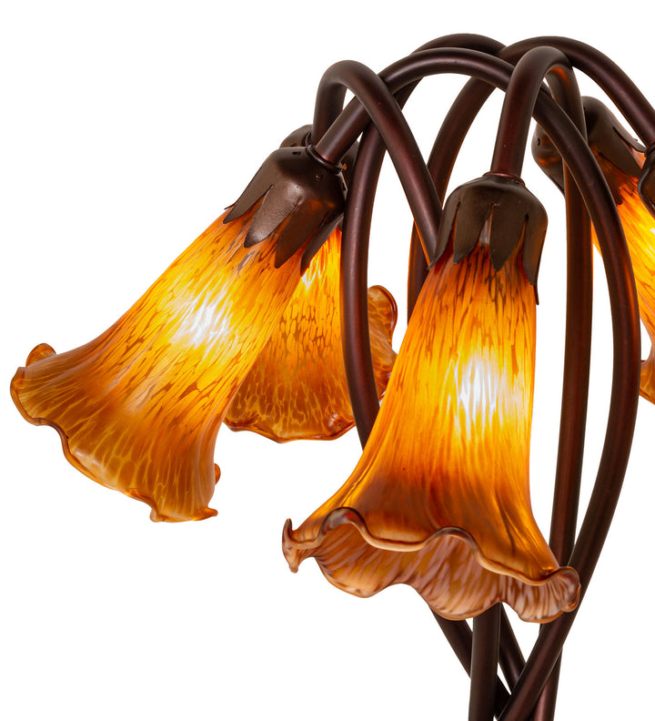 Meyda Tiffany Lighting 14931 Amber Five Light Accent Lamp Lamp Bronze / Dark