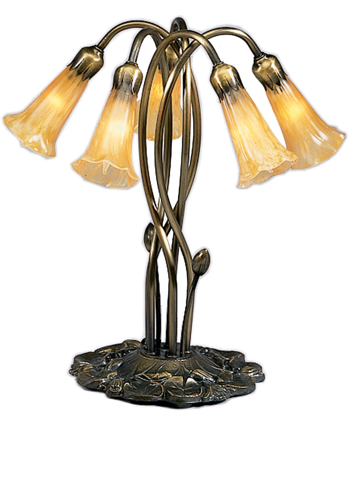 Meyda Tiffany Lighting 14931 Amber Five Light Accent Lamp Lamp Bronze / Dark