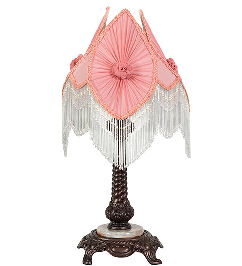 Meyda Tiffany Lighting 19226 Fabric & Fringe One Light Accent Lamp Lamp Bronze / Dark