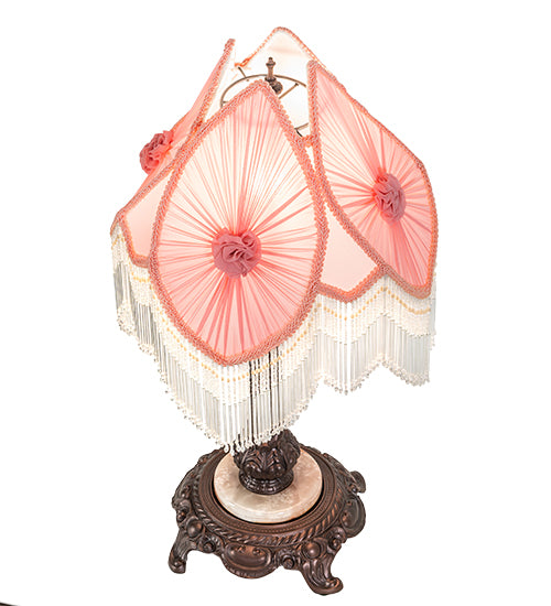 Meyda Tiffany Lighting 19226 Fabric & Fringe One Light Accent Lamp Lamp Bronze / Dark