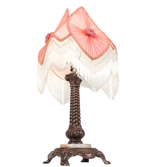 Meyda Tiffany Lighting 19226 Fabric & Fringe One Light Accent Lamp Lamp Bronze / Dark