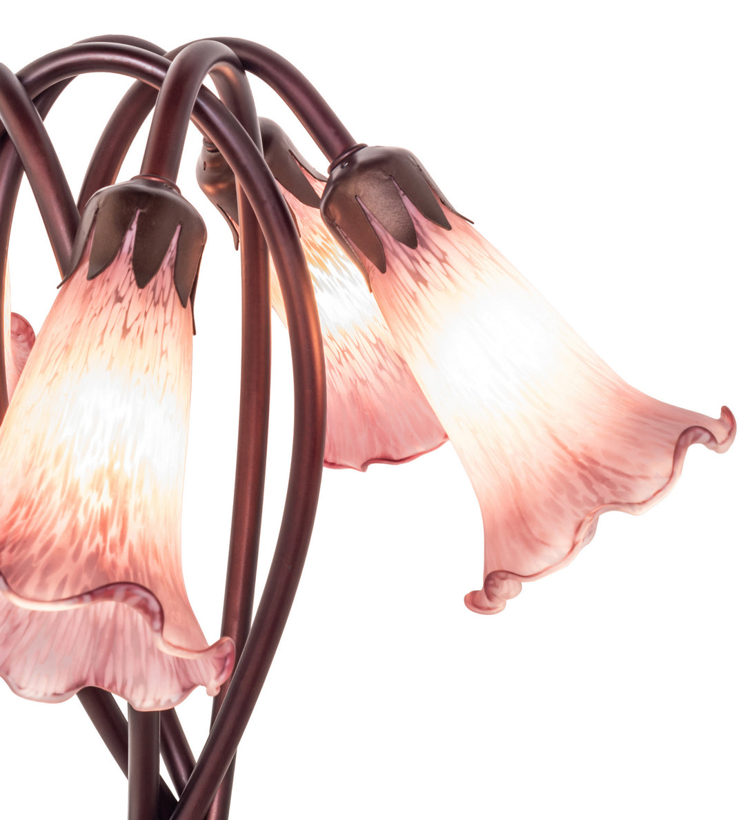 Meyda Tiffany Lighting 15127 Lavender Pond Lily Five Light Accent Lamp Lamp Bronze / Dark