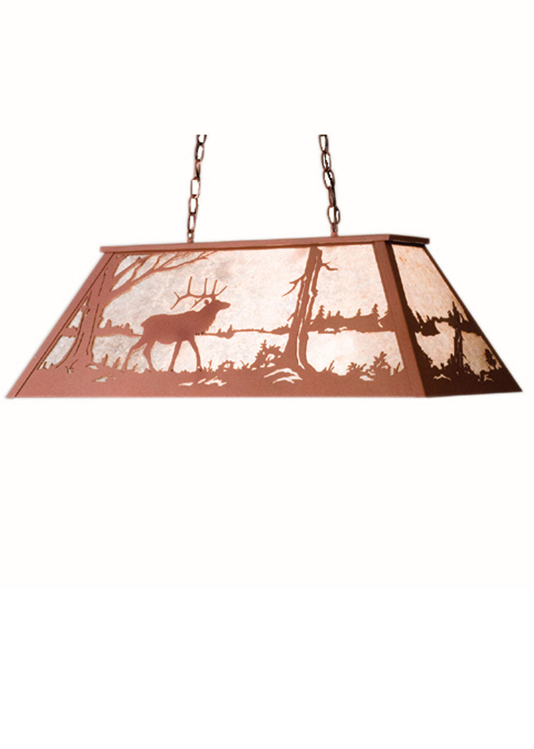Melissa Elk At Lake 15304 Pendant Light - Rust