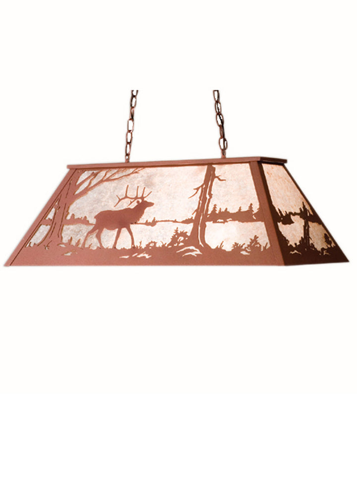 Melissa Elk At Lake 15304 Pendant Light - Rust