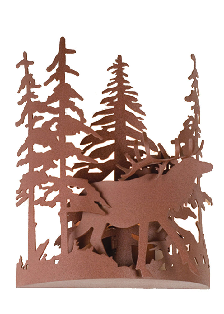 Melissa Elk Through The Trees 15307 Wall Light - Rust