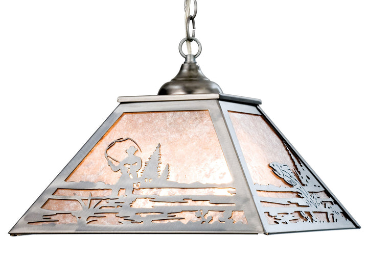 Meyda Tiffany Fly Fishing Creek 15674 Pendant Light - Steel