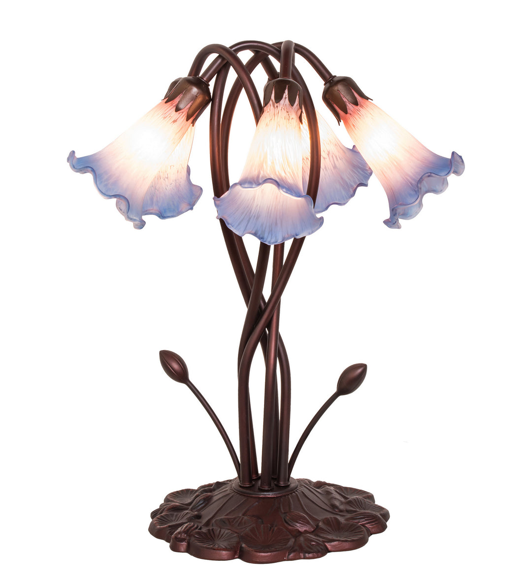 Meyda Tiffany Lighting 15856 Pink/Blue Five Light Accent Lamp Lamp Bronze / Dark