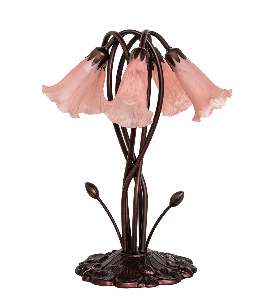 Meyda Tiffany Lighting 15925 Pink Five Light Accent Lamp Lamp Bronze / Dark