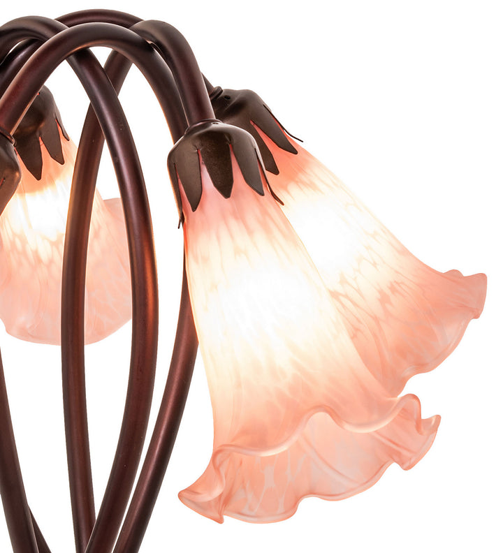 Meyda Tiffany Lighting 15925 Pink Five Light Accent Lamp Lamp Bronze / Dark