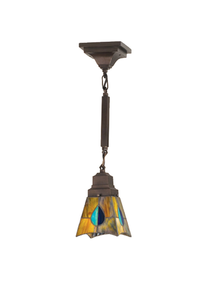 Meyda Tiffany Mackintosh Leaf 16080 Pendant Light - Vintage Copper