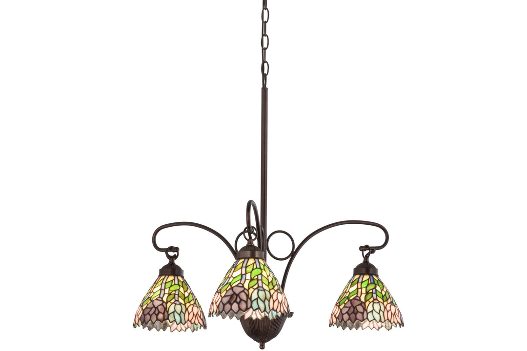 Meyda Tiffany Wisteria 16102 Chandelier Light - Mahogany Bronze