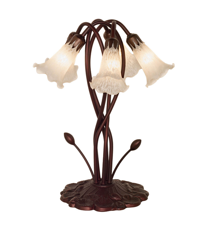 Meyda Tiffany Lighting 16545 White Five Light Accent Lamp Lamp Bronze / Dark