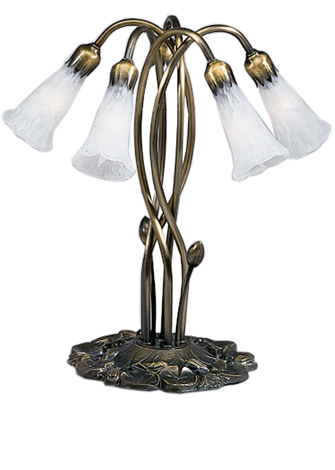 Meyda Tiffany Lighting 16545 White Five Light Accent Lamp Lamp Bronze / Dark