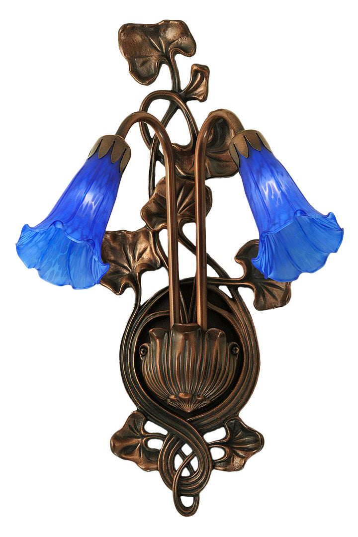 Meyda Tiffany Blue Pond Lily 16677 Wall Light - Rust