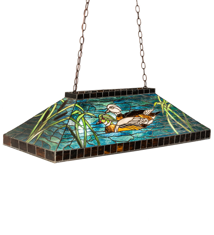 Meyda Tiffany Wood Ducks 17249 Pendant Light - Mahogany Bronze