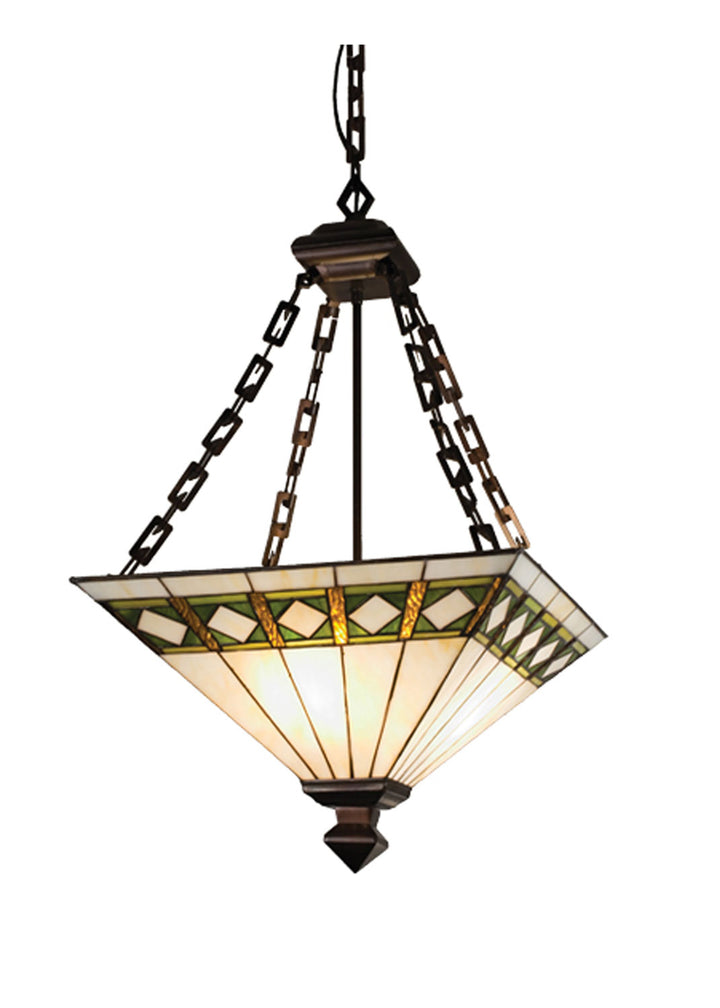Meyda Tiffany Diamond Band Mission 17391 Pendant Light - Bronze, Custom