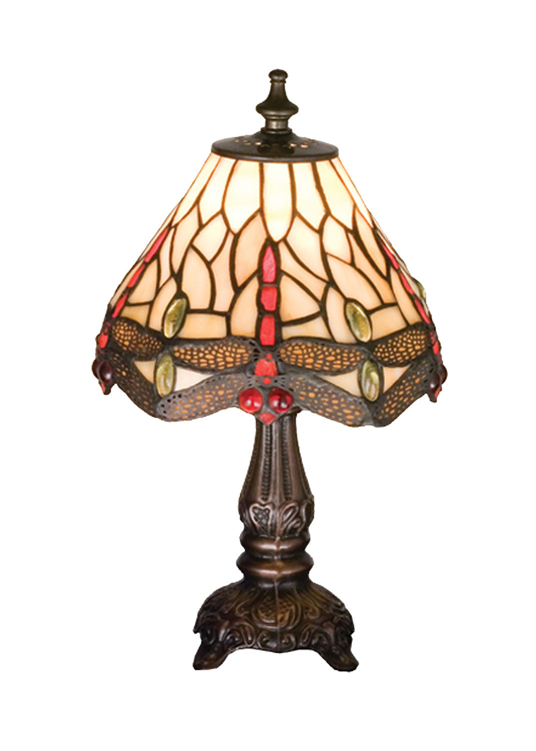 Meyda Tiffany Lighting 17525 Tiffany Hanginghead Dragonfly One Light Mini Lamp Lamp Bronze / Dark