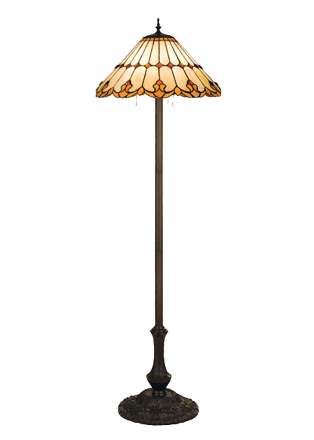 Meyda Tiffany Lighting 17577 Nouveau Cone Three Light Floor Lamp Lamp Bronze / Dark