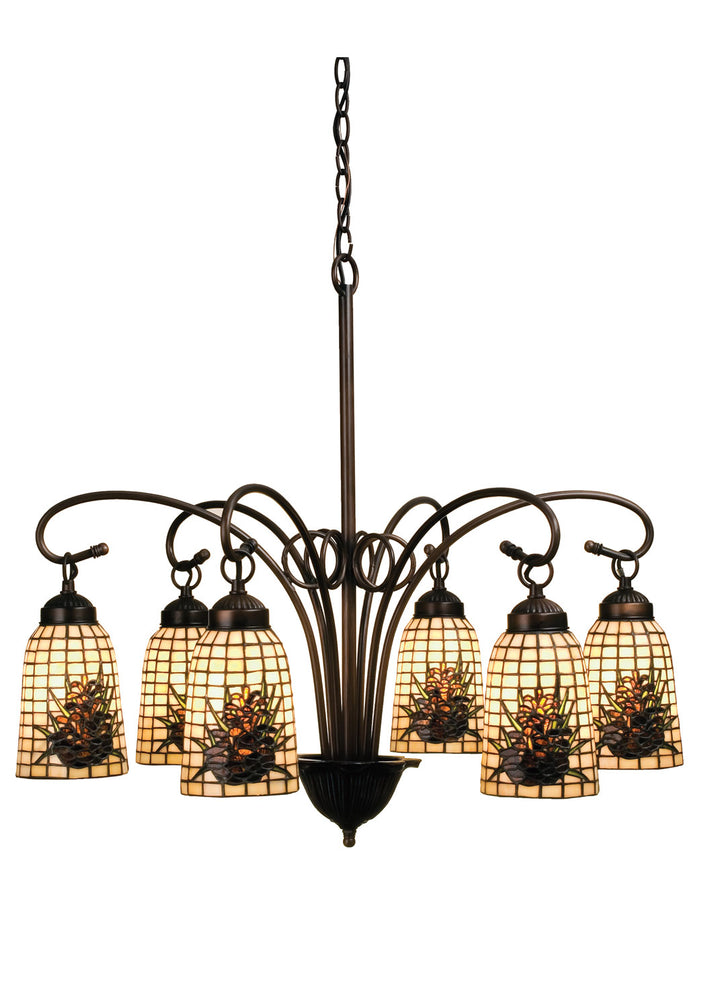 Meyda Tiffany Pine Barons 18669 Chandelier Light - Mahogany Bronze