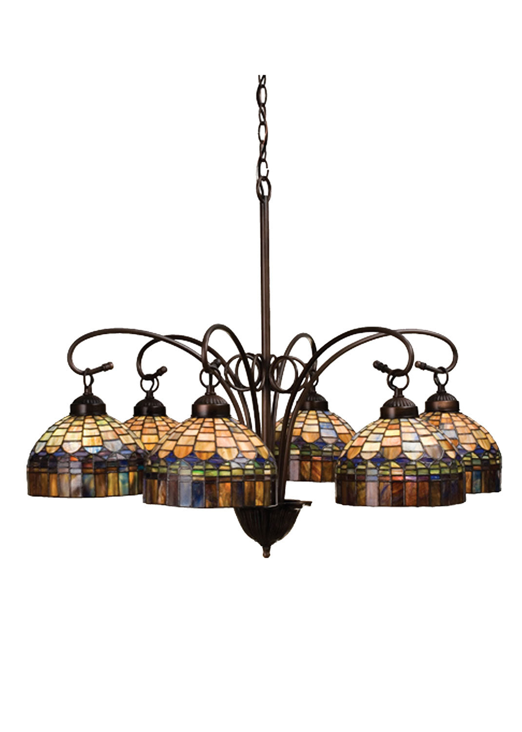 Meyda Tiffany Tiffany Candice 18693 Chandelier Light - Green/Blue Pbag