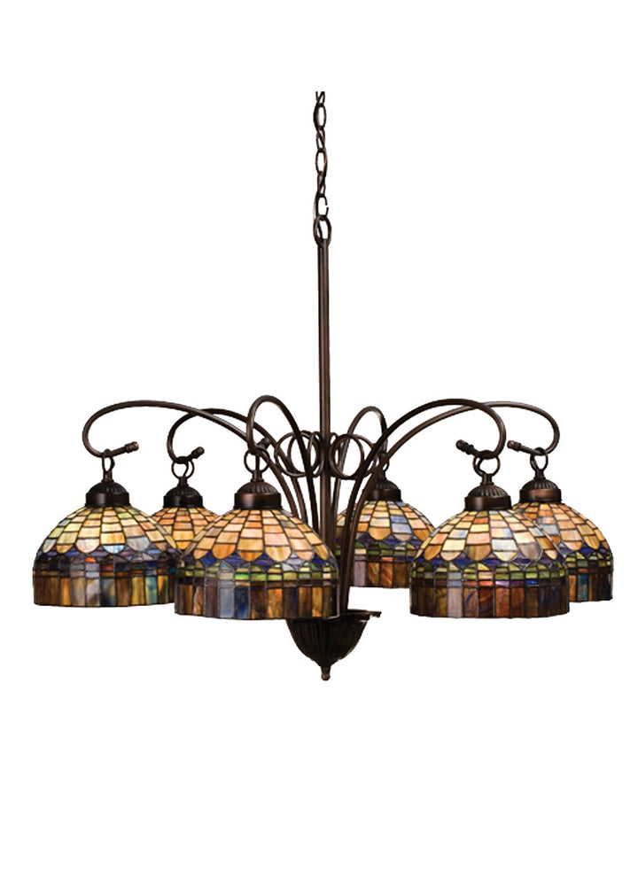 Meyda Tiffany Tiffany Candice 18693 Chandelier Light - Green/Blue Pbag