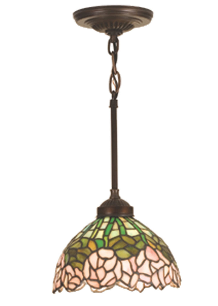 Meyda Tiffany Tiffany Cabbage Rose 18710 Pendant Light - Purple/Blue Pink
