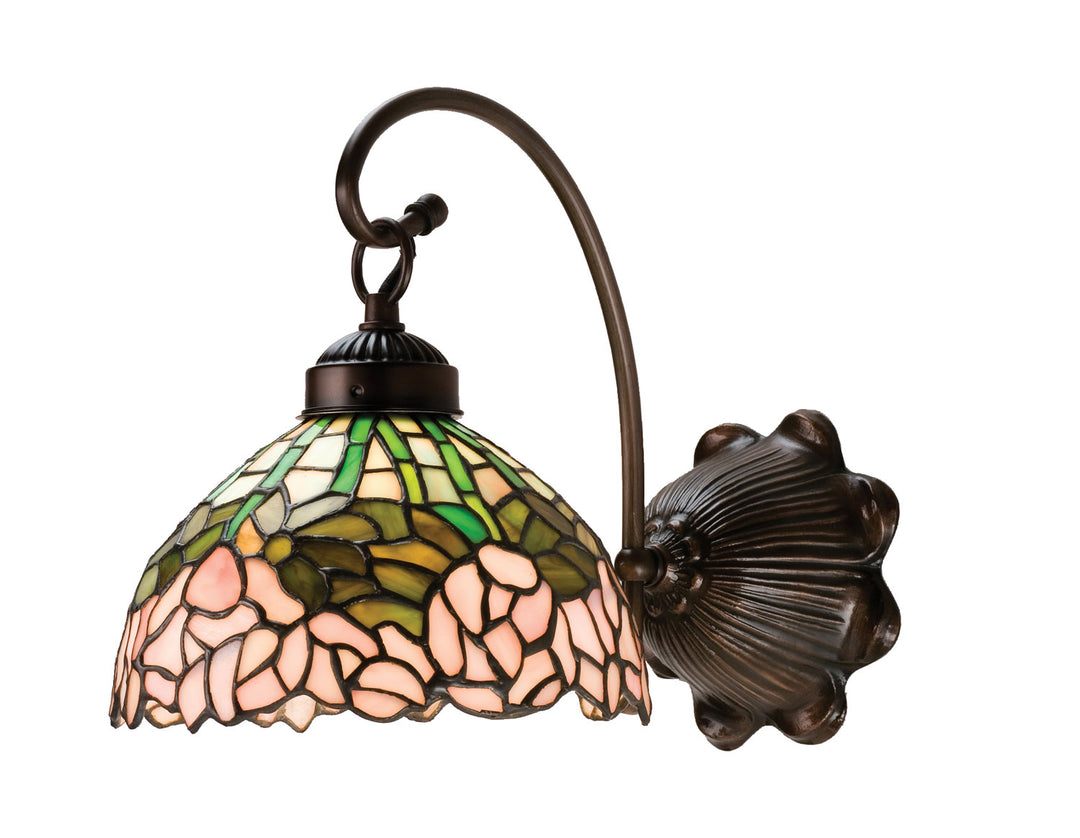 Meyda Tiffany Tiffany Cabbage Rose 18711 Wall Light - Craftsman Brown