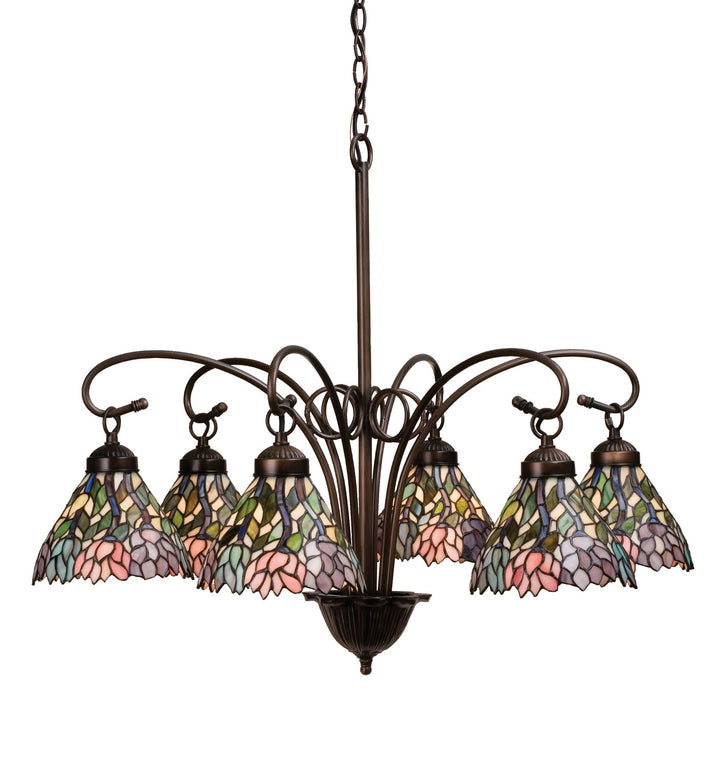 Meyda Tiffany Wisteria 18720 Chandelier Light - Oil Rubbed Bronze