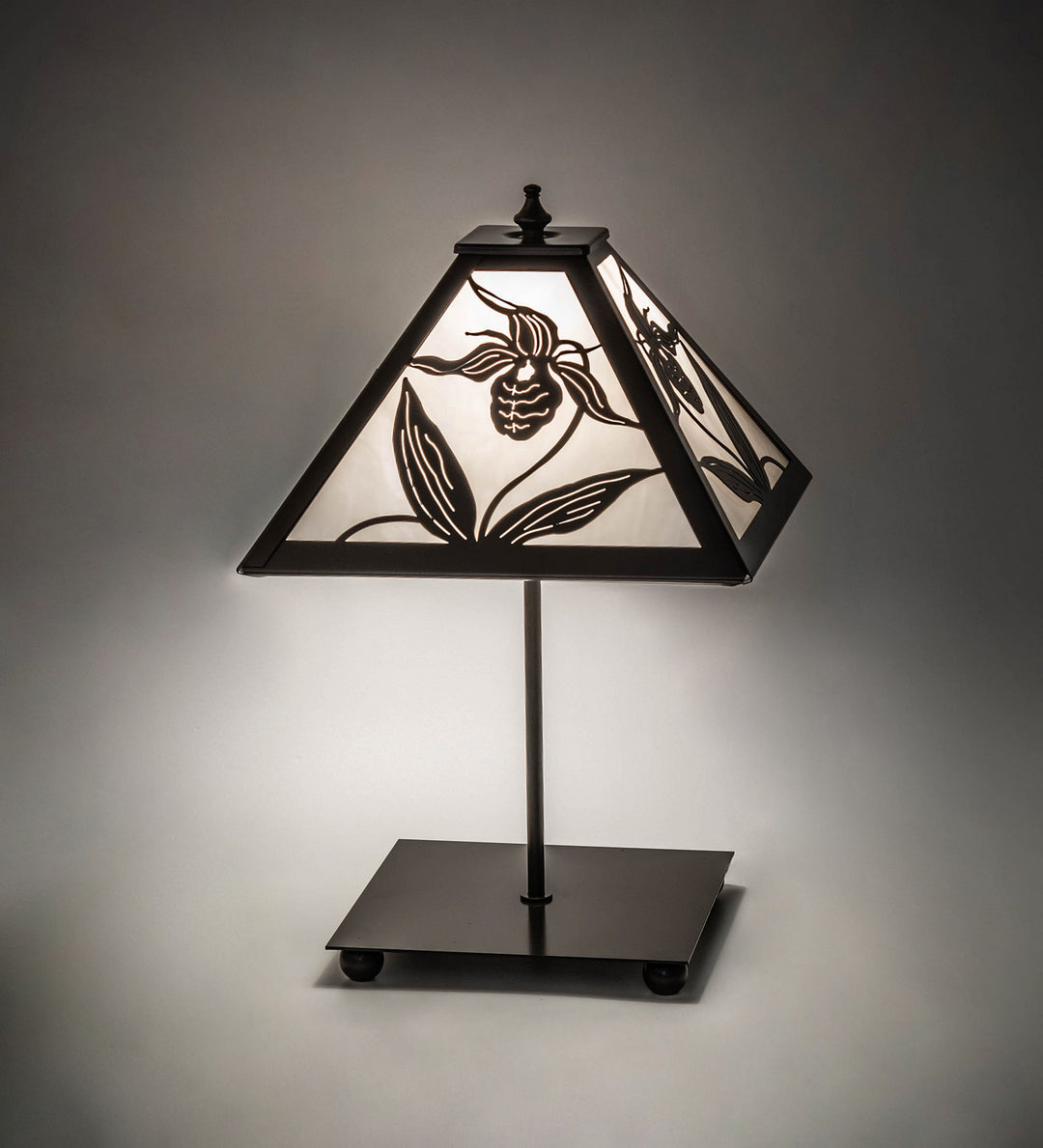 Meyda Tiffany Lighting 18792 Lady Slipper One Light Table Lamp Lamp Bronze / Dark