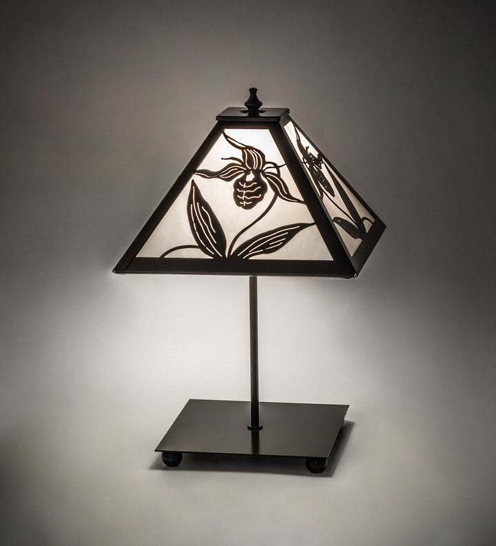Meyda Tiffany Lighting 18792 Lady Slipper One Light Table Lamp Lamp Bronze / Dark