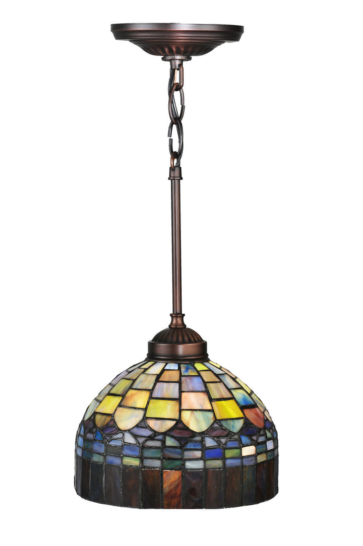 Meyda Tiffany Tiffany Candice 18944 Pendant Light - Green/Blue Pbag